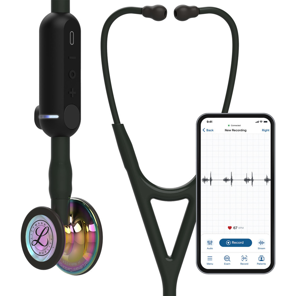 108-littmann-core-digital-stethoscope-rainbow-black-8570-1.jpg Littmann CORE Digital Stethoscope, Rainbow Black, 8570
