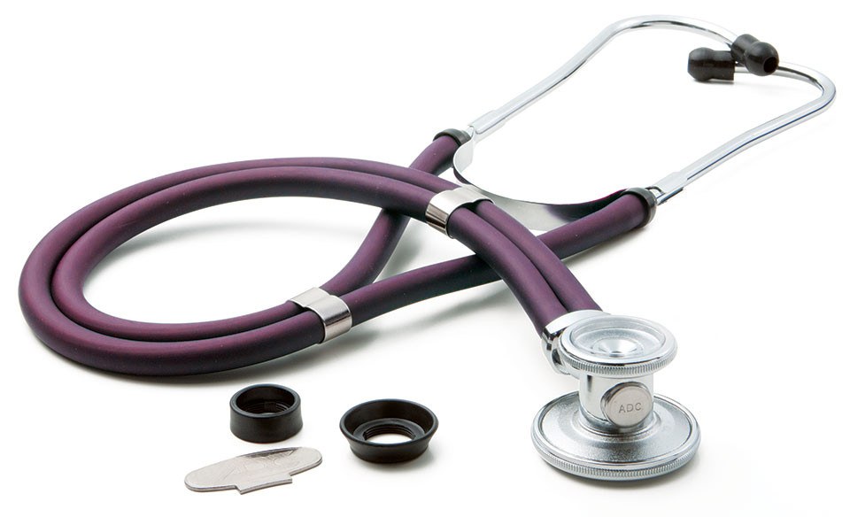 316-adc-641-sprague-rappaport-stethoscope-purple-641v-1.jpg ADC 641 Sprague Rappaport Stethoscope, Purple, 641V
