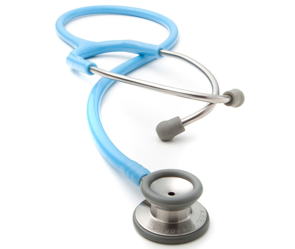 ADC 604 Stainless Pediatric Stethoscope, Light Blue, 604LB