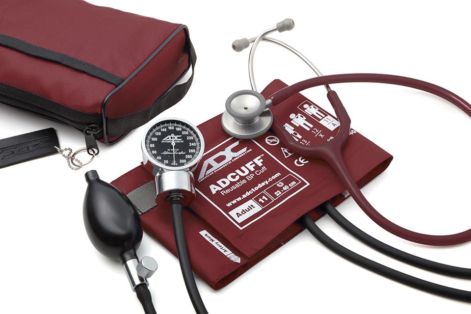 ADC Pro's Combo III Pocket Aneroid Kit, Burgundy, 11ABD